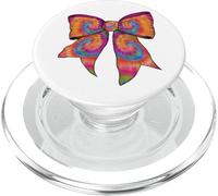 Nastro con fiocco arcobaleno a spirale hippie Girl Coquette Tie Dye PopSockets PopGrip per MagSafe
