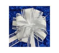 Nastro con fiocco in filato di neve da 10 pezzi Per Feste E Banchetti | Grande fiocco for auto for il festival di compleanno di auto presenta decorazioni regalo(WHITE)