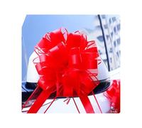 Nastro con fiocco in filato di neve da 10 pezzi Per Feste E Banchetti | Grande fiocco for auto for il festival di compleanno di auto presenta decorazioni regalo(Red)