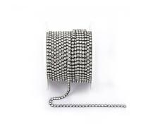Nastro Con Strass Arrival Colorful Rhinestone Chains Dense Fancy Chain Apparel Sewing Glass Rhinestone Cup Chain With Colorful base(Black Crystal,SS6(2mm)-5yards)