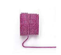 Nastro Con Strass Arrival Colorful Rhinestone Chains Dense Fancy Chain Apparel Sewing Glass Rhinestone Cup Chain With Colorful base(Fuchsia,SS8(2.5mm)-10yards)