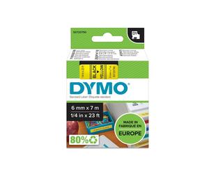 Nastro D1 standard 436180 - 6 mm x 7 mt - PL - nero/giallo - Dymo