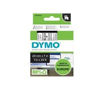 Nastro D1 standard 537100 - 24 mm x 7 mt - PL - nero/trasparente - Dymo