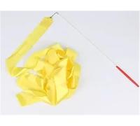 Nastro da ballo, 3 pezzi multicolori 4 m for palestra, danza, ginnastica ritmica, balletto, streamer, asta rotante(Yellow)