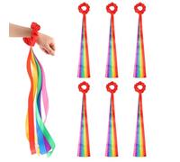 Nastro da ballo per polso 50 cm lungo portatile multicolore decorazione per | Gagliardetti da ballo color arcobaleno per spettacoli scolastici e mostra d'arte Ginnastica Allenamento sportivo Feste e