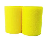 Nastro da cucire con gancio e anello, 100 mm, non autoadesivo, in nylon, colore giallo, 100 mm x 1 m