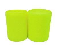 Nastro da cucire con gancio e anello, 100 mm, non autoadesivo, in nylon, colore giallo fluorescente, 100 mm x 2,7 m