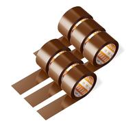 Nastro da imballaggio, nastro adesivo marrone, nastro da imballaggio, nastro per imballaggio scatole traslochi e spedizione, nastro imballaggio marrone largo 48 mm x 120 m - SIDI (6 pezzi)