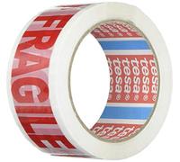 Nastro da Imballo tesapack Stampato Fragile & Sigillo di Sicurezza, 66m x 50mm, Bianco