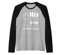 Nastro d'Argento per la consapevolezza della schizofrenia, con Scritta in Lingua Inglese Family Fighter Hope Maglia con Maniche Raglan