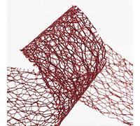 Nastro decorativo a rete, 38 mm x 20 m, bordeaux
