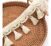 Nastro Decorativo Bohemien Con Frange E Pompon Per Divani Cuscini Tende 5 Yards