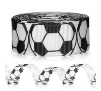 Nastro Decorativo Calcio Elegante Bianco per Fiocchi | Decorare Feste e Confezioni Regalo, Resistente All’usura, Adatto a Torte e Celebrazioni di Squadra