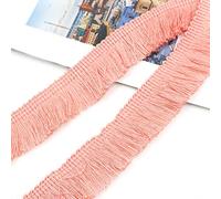 Nastro decorativo con frange, 5 metri, 2,5 cm, per vestiti, costumi, cucito, tende, tovaglie, runner da tavolo, decorazione, rosa antico