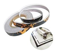 Nastro decorativo impermeabile Nastro decorativo autoadesivo per piastrelle Nastro decorativo adesivo per pareti Nastro autoadesivo mobili decorazioni angolari in nero (0,8*500 CM/0,31 IN*164,04 FT)