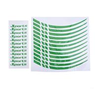 Nastro Decorativo per cerchio per moto 18-21 Pollici per verde | vivace, adesivo acqua, per facile , per cerchi 18-21 pollici, per stile sportivo(Green)