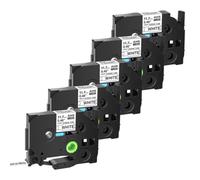 Nastro del tubo termorestringibile 5pcs compatibile con i modelli della stampante di etichette PT-E550w E500 E300 P900 per il numero di parte HSe-231/211/221/631(White 12mm)