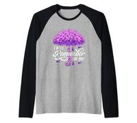 Nastro della Squadra di Supporto per la consapevolezza dell'Alzheimer Remember for You Maglia con Maniche Raglan