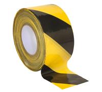 Nastro Di Avviso Di Pericolo Sealey BTBY 80Mm X 100M Nero/Giallo Non-Adesivo