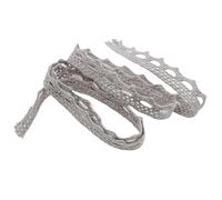 Nastro di bordatura in pizzo vintage, Nastro di pizzo di cotone multicolore da 10 mm, 5 iarde(Grey)