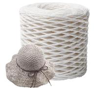 Nastro di carta da involucro - String Pulp Rafia String Kraft Craft | Nastro rafia forte e flessibile con set di forbici | Filo intrecciato di paglia di cotone per giocattoli e decorazioni