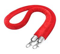 Nastro di chiusura in velluto rosso e argento per sistema di gestione delle persone - Cordoncino di alta qualità per eventi, concerti e aree pubbliche - Robusto e riutilizzabile