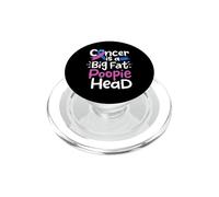 Nastro di consapevolezza del cancro alla tiroide blu rosa testa di cacca chemio PopSockets PopGrip per MagSafe