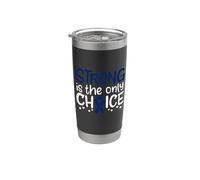 Nastro di consapevolezza del cancro del colon blu scuro Survivor combattere Chemo Bicchiere termico in acciaio inox doppia parete