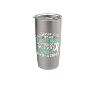 Nastro di consapevolezza del cancro del polmone Bianco Combattente Motivazione Chemo Bicchiere termico in acciaio inox doppia parete