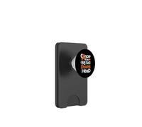 Nastro di consapevolezza del cancro del rene Arancione Poopie testa chemio PopSockets PopWallet per MagSafe