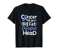 Nastro di consapevolezza del Cancro esofageo Blu Poopie Testa chemio Maglietta