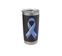 Nastro di consapevolezza del cancro esofageo Blue Fighter Chemo Bicchiere termico in acciaio inox doppia parete