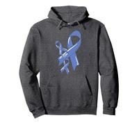 Nastro di consapevolezza del Cancro esofageo Blue Fighter Chemo Felpa con Cappuccio