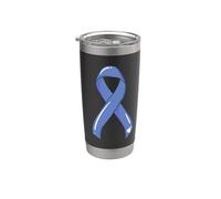 Nastro di consapevolezza del cancro esofageo Blue Survivor Lotta Chemo Bicchiere termico in acciaio inox doppia parete