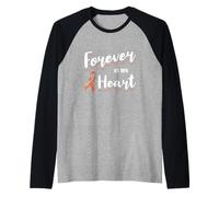 Nastro di consapevolezza del Cancro uterino Perdita amorevole ricordo Maglia con Maniche Raglan