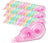 Nastro di correzione bianco e bianco, 36 conteggi, colore arcobaleno, nastro estetico, bianco, correttivo, correttivo, per ufficio, scuola, prendere appunti 0,2 x 39,4 m