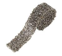 Nastro di di Cristallo, Rotolo di Maglia del Diamante di 30mm Rotolo per Abiti Ballo Cinturaclip Capelli Applique della Cintura Decorazione del Partito 1 Yard(Grigio Trasparente)