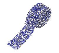 Nastro di di cristallo, rotolo di maglia del diamante di 30mm rotolo per abiti ballo Cinturaclip capelli applique della cintura decorazione del partito 1 yard(blu navy)