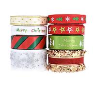 Nastro di filo artigianale, Nastro di Natale, corda, 5 metri, for confezioni regalo, decorazioni natalizie fai da te