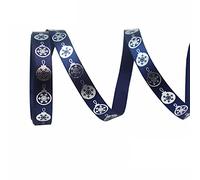 Nastro di filo artigianale, Nastro natalizio in raso da 10-50 iarde, nastri natalizi for confezioni regalo, scena festiva(C,50yard)