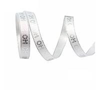 Nastro di filo artigianale, Nastro natalizio in raso da 10-50 iarde, nastri natalizi for confezioni regalo, scena festiva(B,100yard)