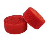 Nastro di fissaggio in nylon con gancio e passante, 20 mm for cucire chiusura in tessuto di nylon non adesivo, soluzione perfetta for riparazioni e orli indumenti(Red,20MM x 25Yard)