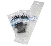 Nastro di fissaggio nero, 25 pezzi, resistente e durevole, ideale per organizzare i cavi e mantenere l'ordine negli spazi di lavoro.