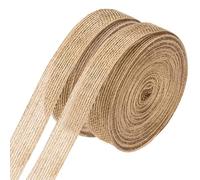 Nastro di iuta da 20 m, per lavori artigianali, spessore 2 cm, stile rustico, nastro di iuta marrone per bouquet, 2 rotoli