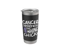 Nastro di lavanda chemio sopravvissuto combattente della consapevolezza del cancro Bicchiere termico in acciaio inox doppia parete