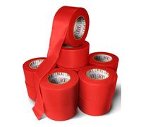 Nastro di marcatura rosso, 12 pezzi, non adesivo, larghezza 3,8 cm, lunghezza 150 m, lunghezza 2 mm, per alberi, nastro di misurazione, nastro di arresto o bandiere