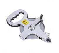 Nastro di misurazione multiuso da 100 m, righello a disco manuale, righello tecnico in acciaio inossidabile (argento)