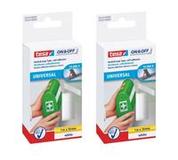 Nastro di montaggio in velcro TESA, autoadesivo, bianco, 1 m x 20 mm x 2 pezzi
