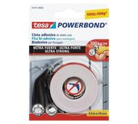 Nastro biadesivo Tesa Powerbond Ultra Strong - 19 mm x 1,5 mt - bianco - Tesa