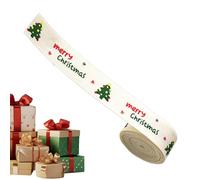 Nastro Di Natale Con Filo Metallico | 2,01 Metri Festivo Riutilizzabile,Nastro Di Feste Decorazioni Per Albero Di Natale | Per Fare Carta Corona Ornamento Per Interni Esterni Festa